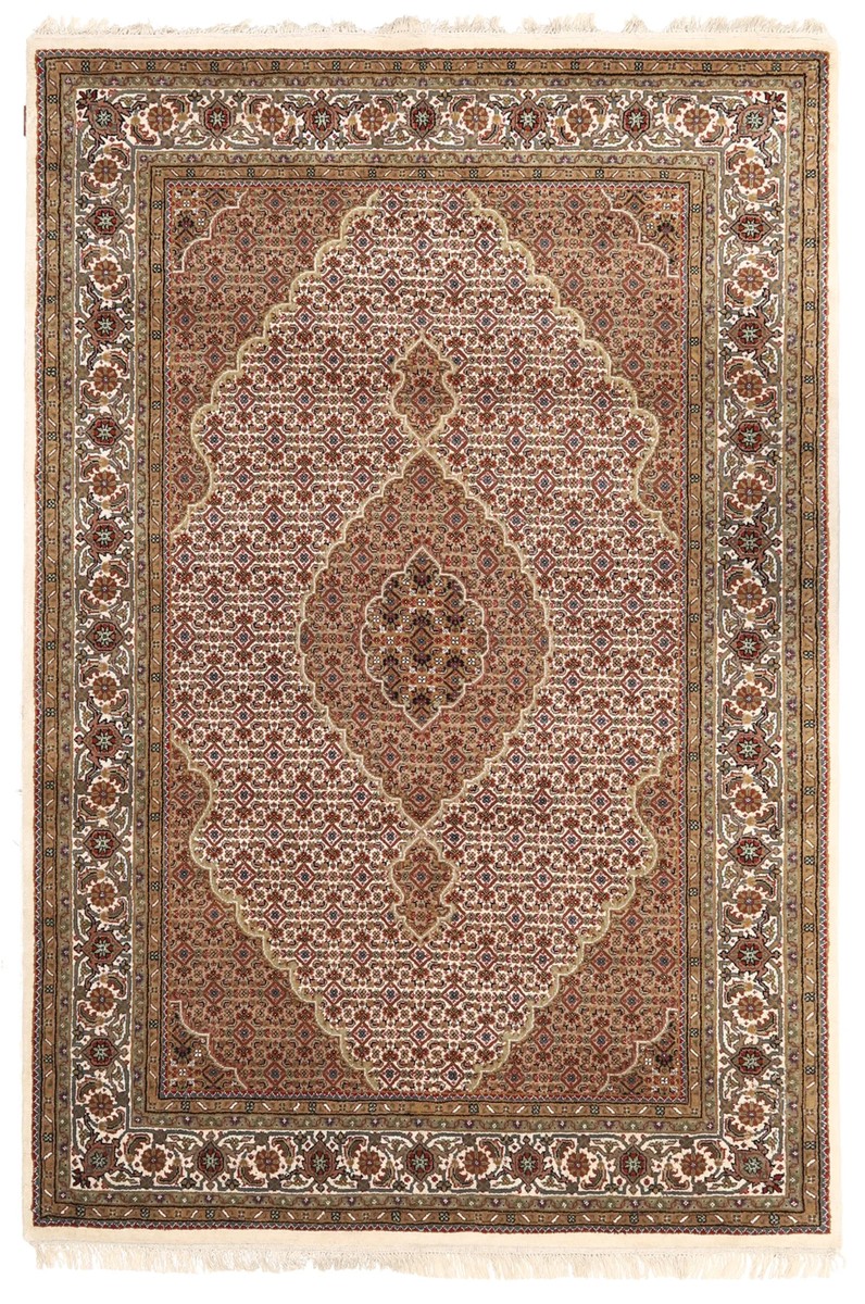 163x242 см, Индия, Табриз, Wool, коричневый
