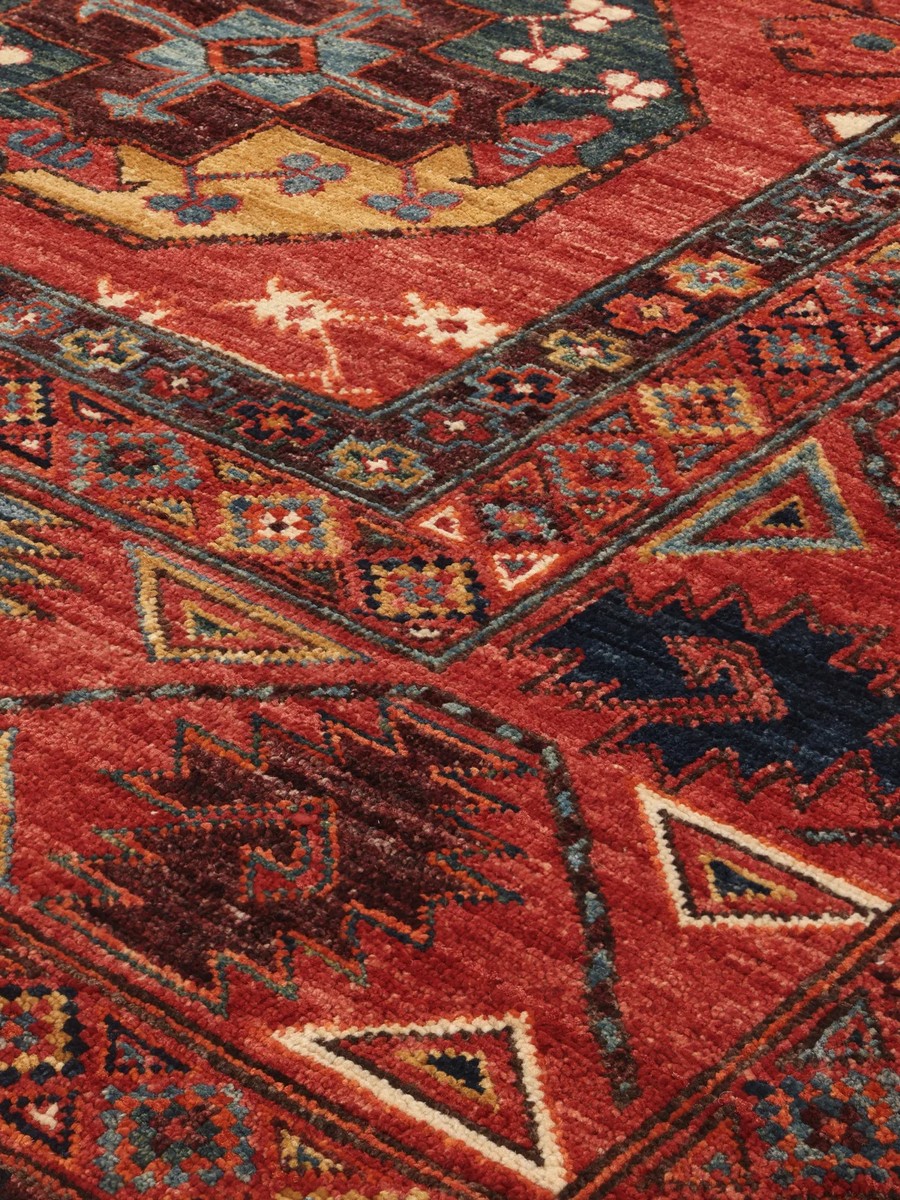 237x301 см, Афганистан, Казак, Wool, красный — вид 5