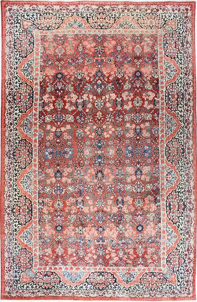 350x543 см, Иран, Сарук, Wool, красный