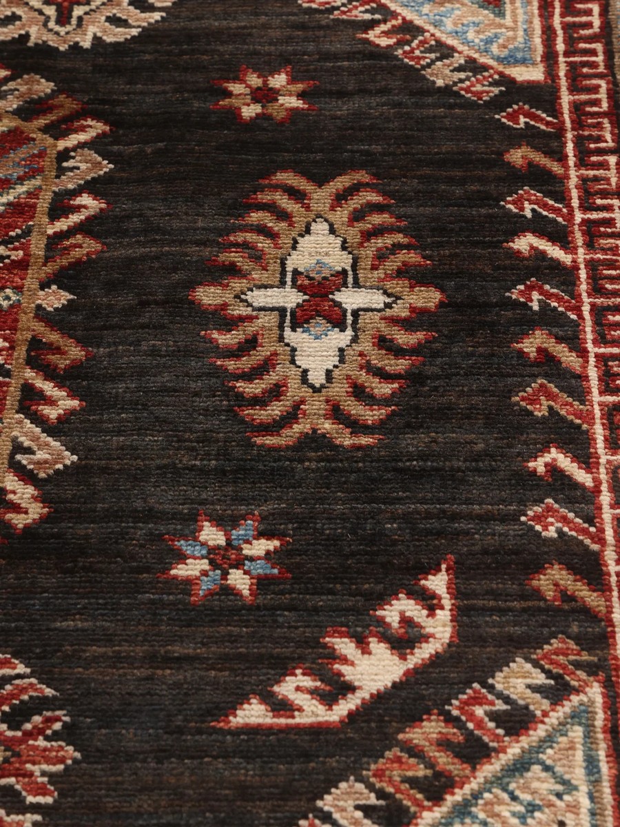 141x208 см, Афганистан, Казак, Wool, коричневый — вид 3