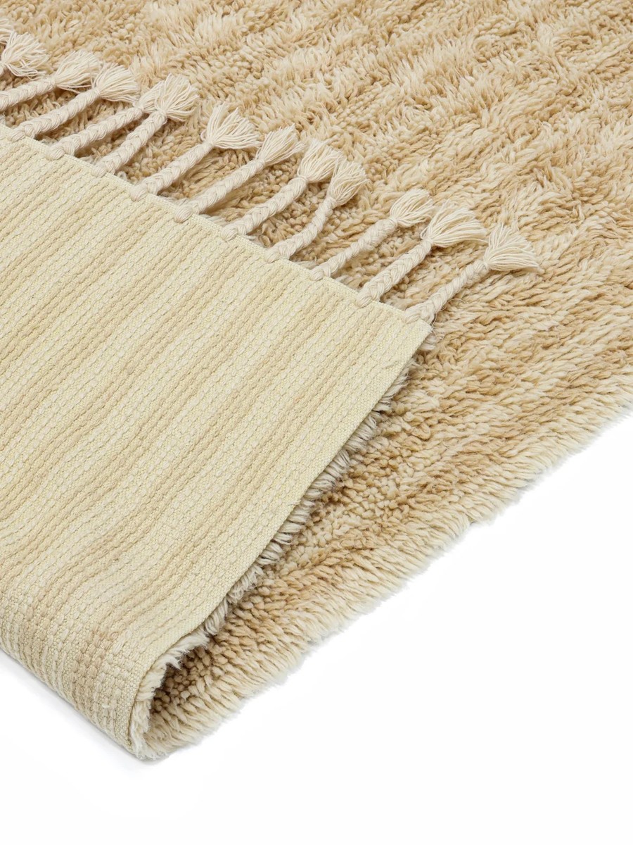 200x300 см, Индия, Шэгги, Wool, бежевый — вид 6