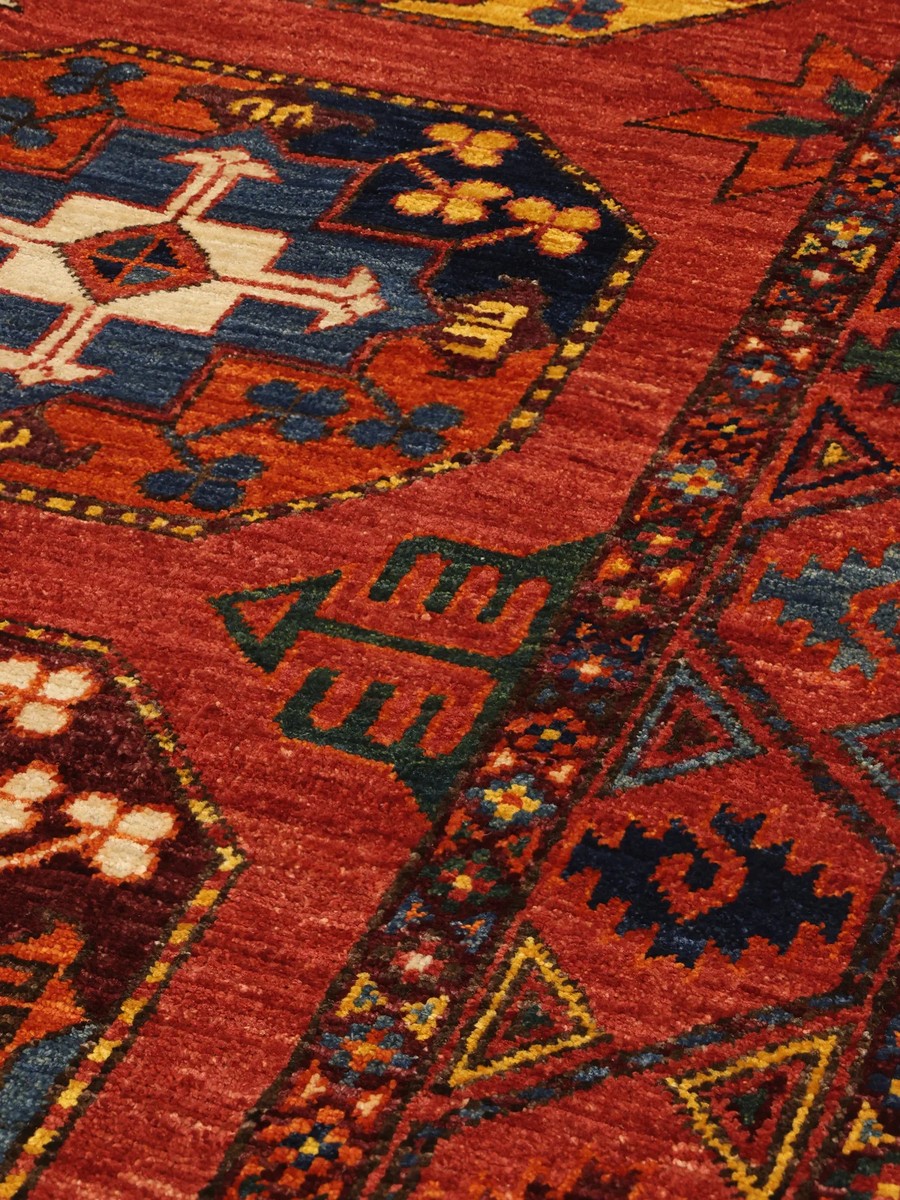 86x303 см, Афганистан, Восточные, Wool, чёрный — вид 4