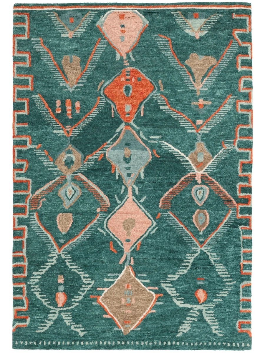 200x300 см, Индия, Современные, Wool, зелёный
