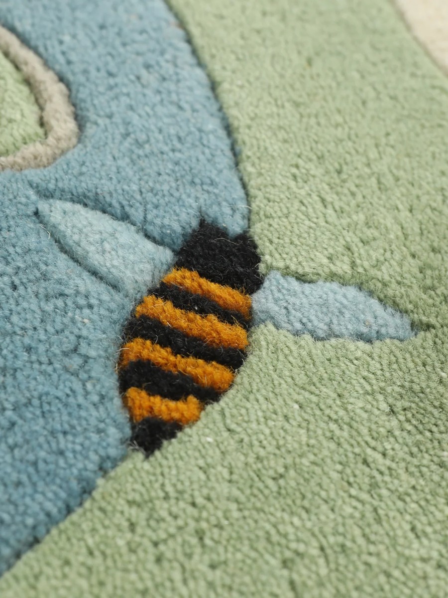 170x240 см, Индия, Современные, Wool, зелёный — вид 3