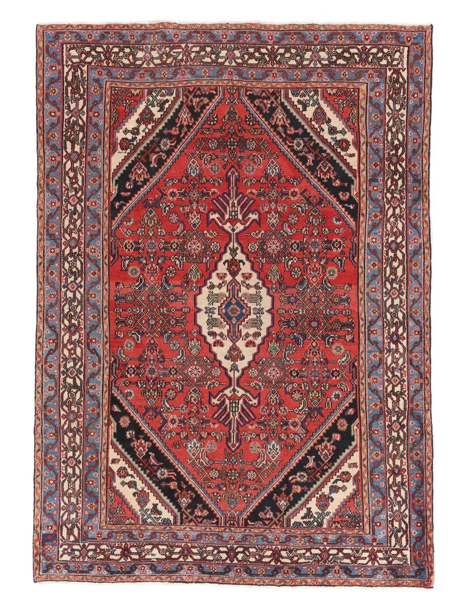 207x296 см, Иран, Винтаж, Wool, красный