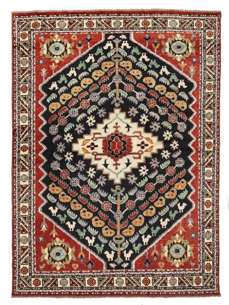 176x241 см, Афганистан, Казак, Wool, чёрный