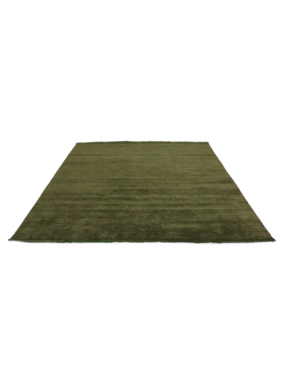 200x250 см, Индия, Однотонные, Wool, зелёный