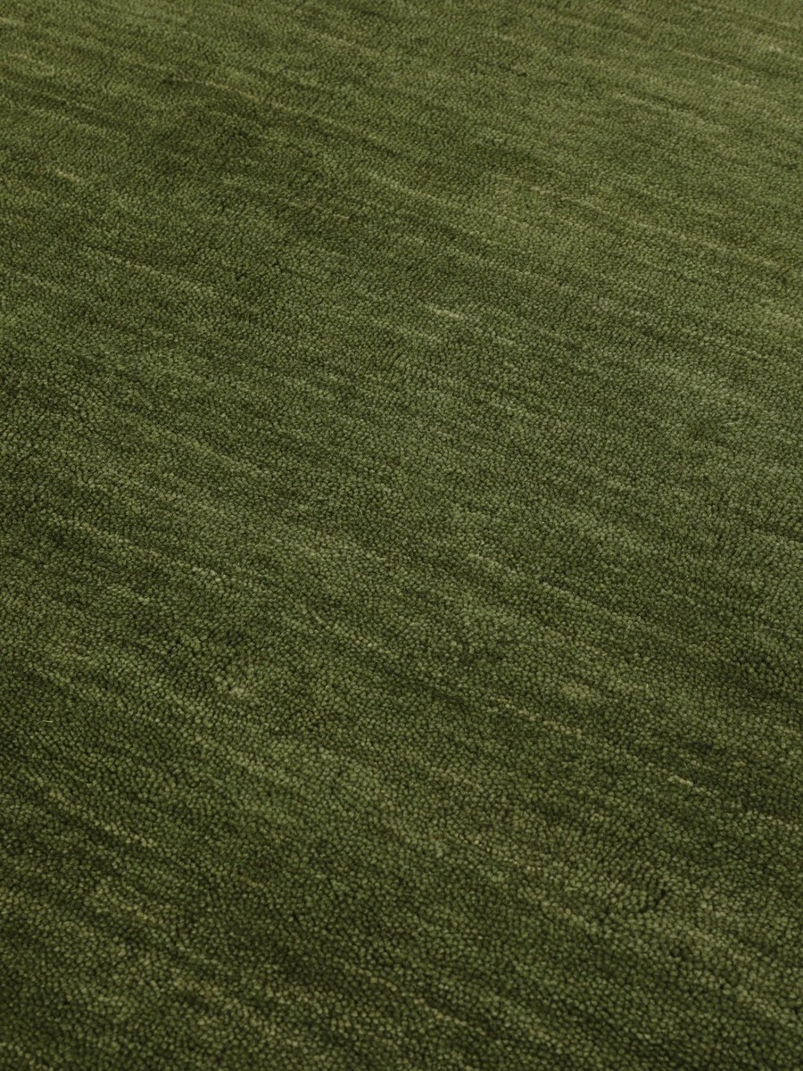 200x250 см, Индия, Однотонные, Wool, зелёный — вид 3