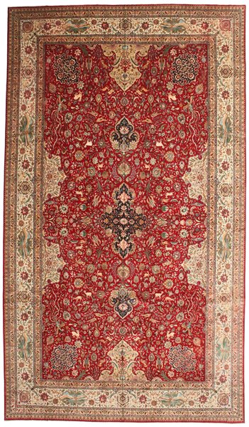 378x660 см, Иран, Табриз, Wool, оранжевый