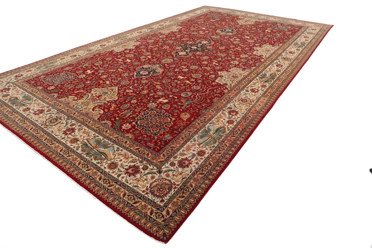 378x660 см, Иран, Табриз, Wool, оранжевый — вид 2