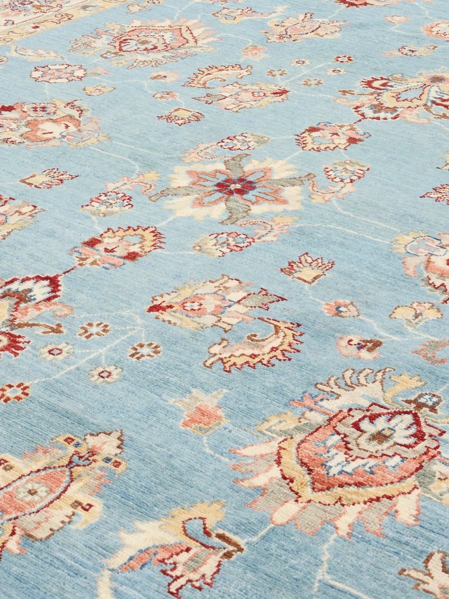 208x307 см, Пакистан, Зиглер, Wool, тёмно-синий — вид 4