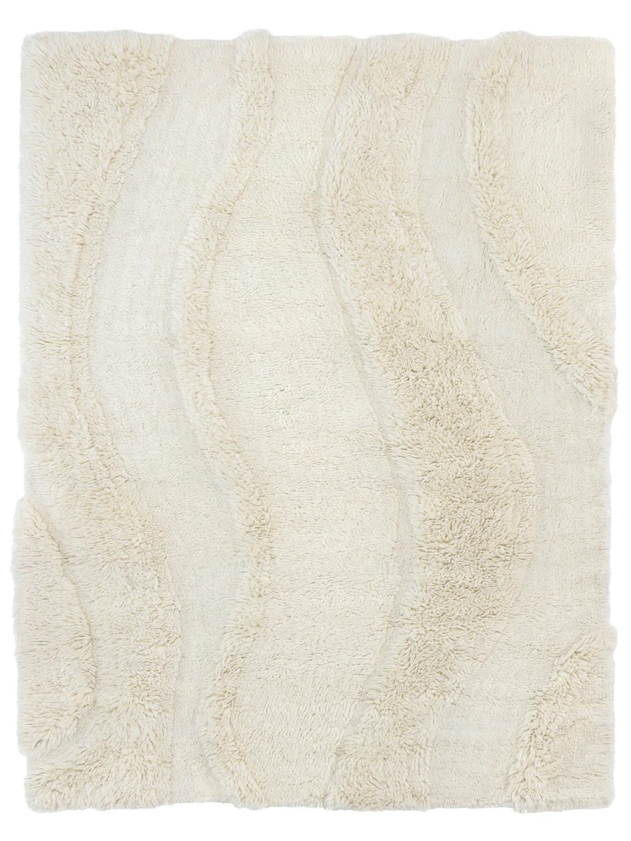 250x350 см, Индия, Шэгги, Wool, белый
