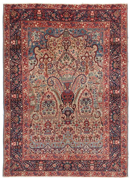 140x195 см, Иран, Табриз, Wool, красный