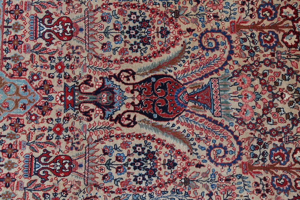 140x195 см, Иран, Табриз, Wool, красный — вид 3