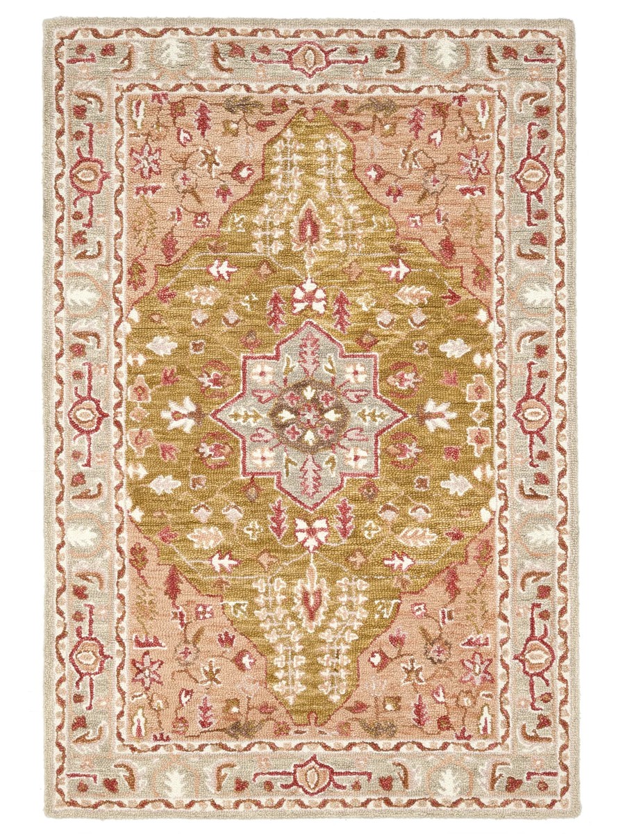 200x300 см, Индия, Современные, Wool, розовый