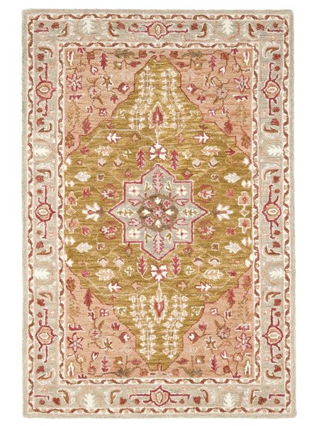 200x300 см, Индия, Современные, Wool, розовый