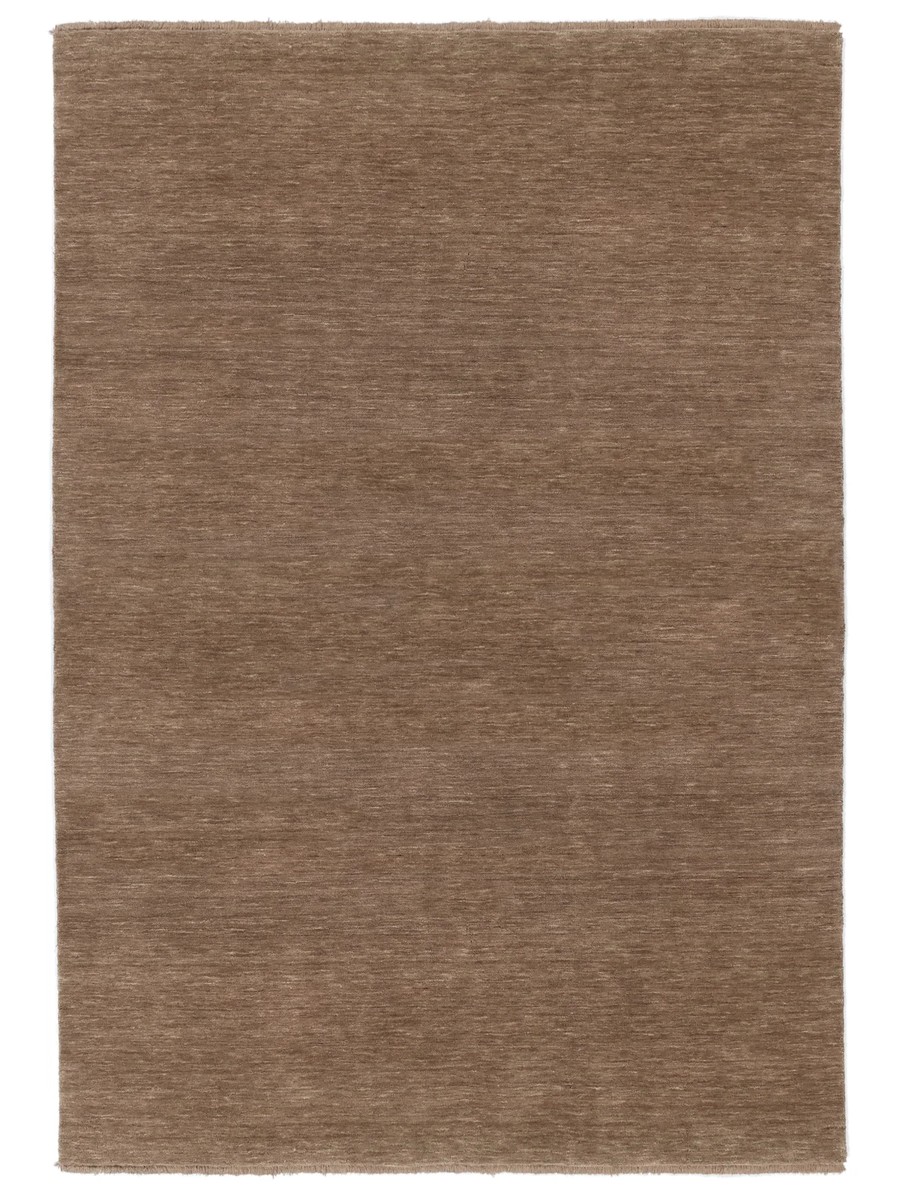 140x200 см, Индия, Однотонные, Wool, коричневый