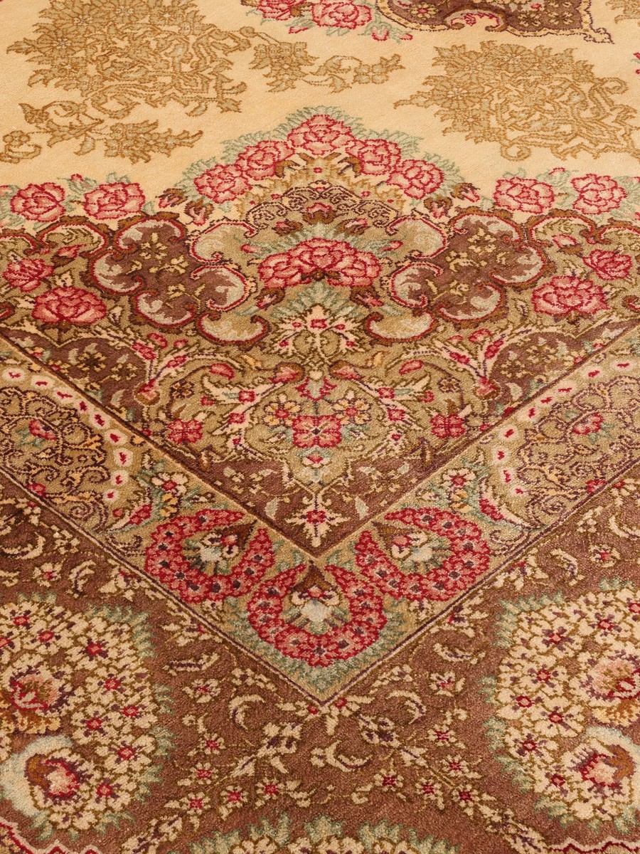 130x203 см, Иран, Шёлк, Silk, оранжевый — вид 5
