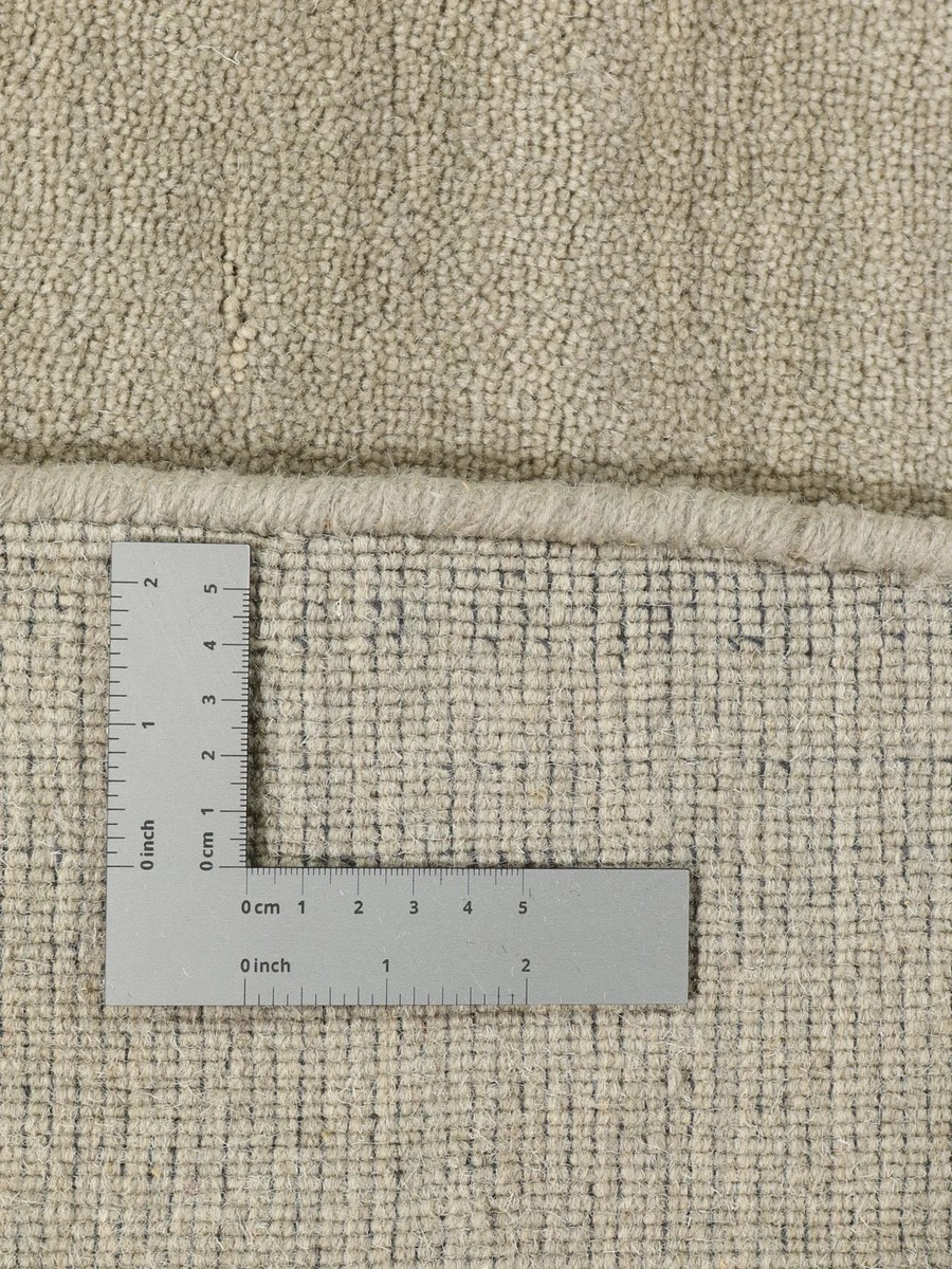 Ø150 см, Индия, Однотонные, Wool, серо-бежевый — вид 6