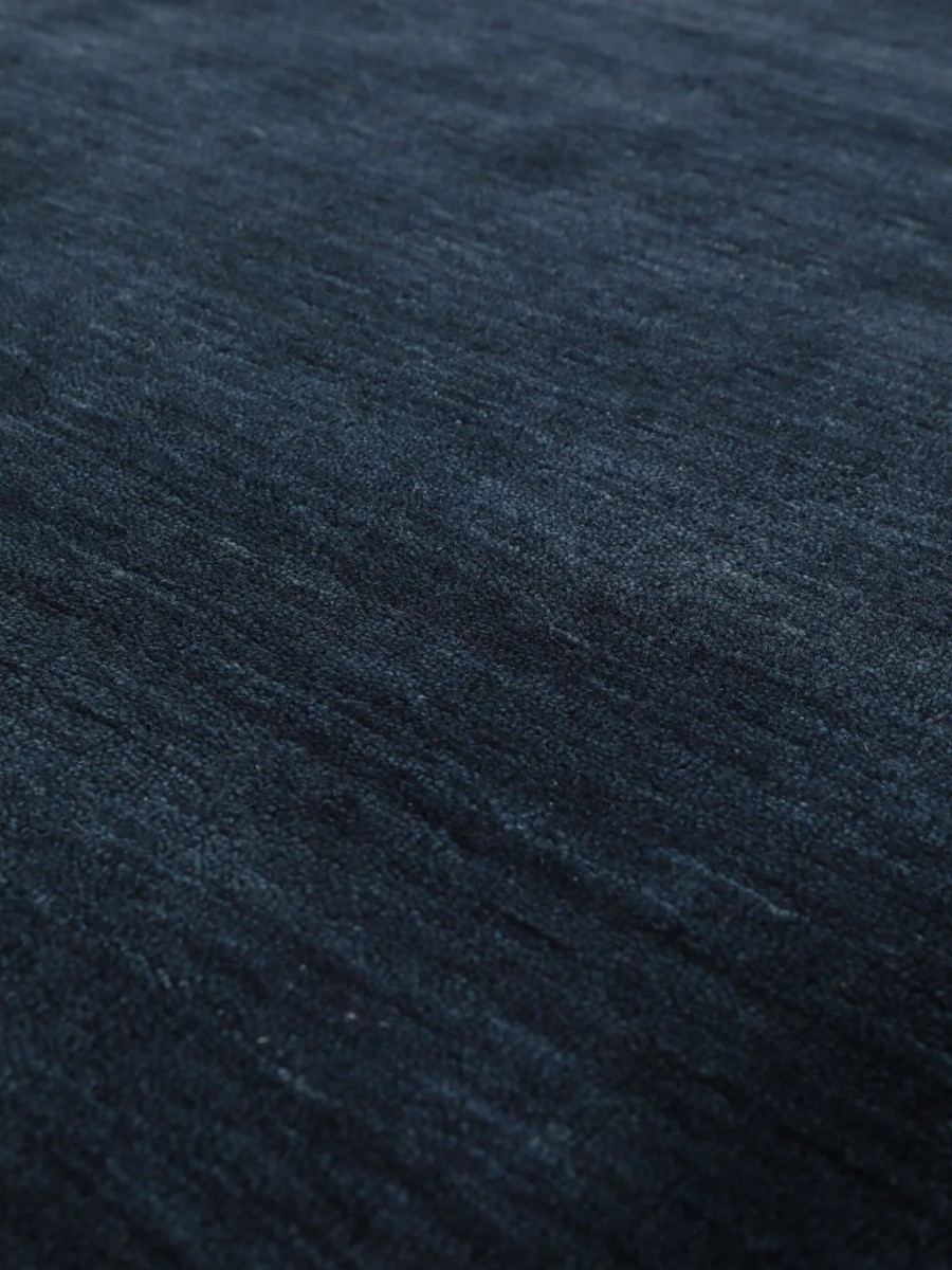 200x250 см, Индия, Однотонные, Wool, тёмно-синий — вид 5