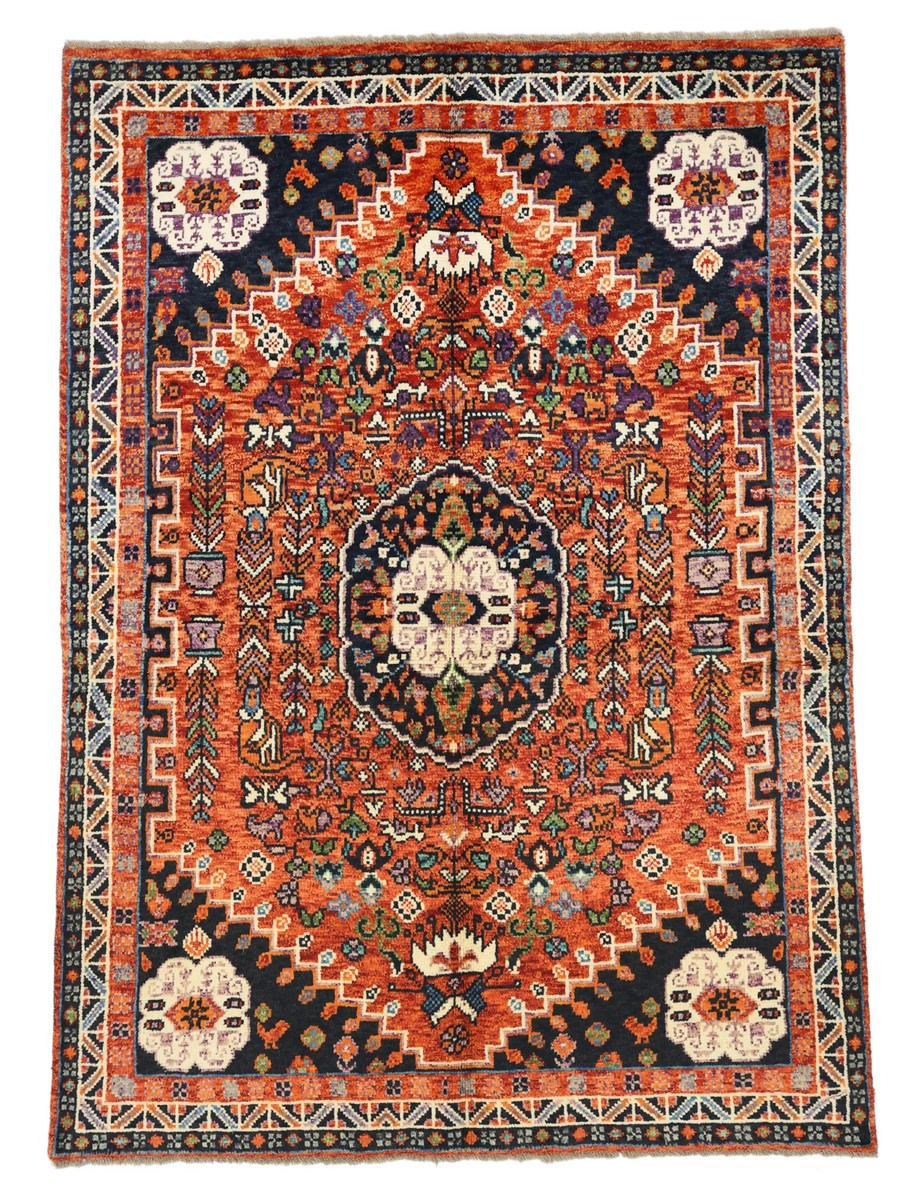145x204 см, Афганистан, Казак, Wool, чёрный