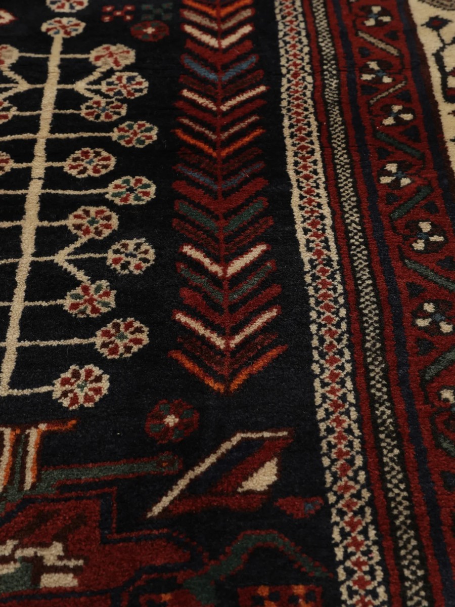 165x223 см, Иран, Восточные, Wool, чёрный — вид 7
