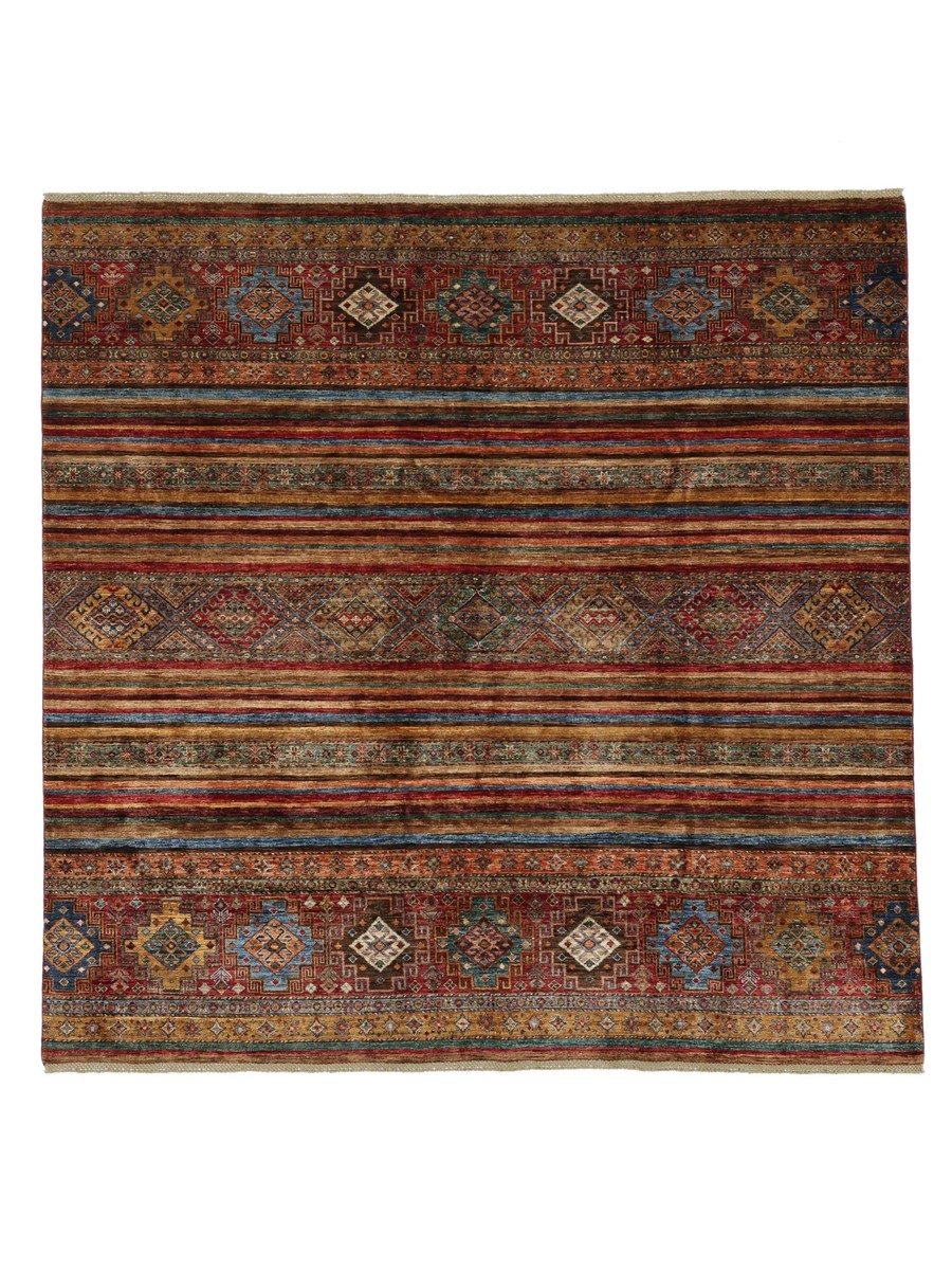 252x255 см, Афганистан, Восточные, Wool, коричневый
