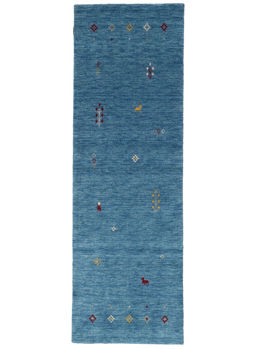 80x250 см, Индия, Габбе, Wool, синий