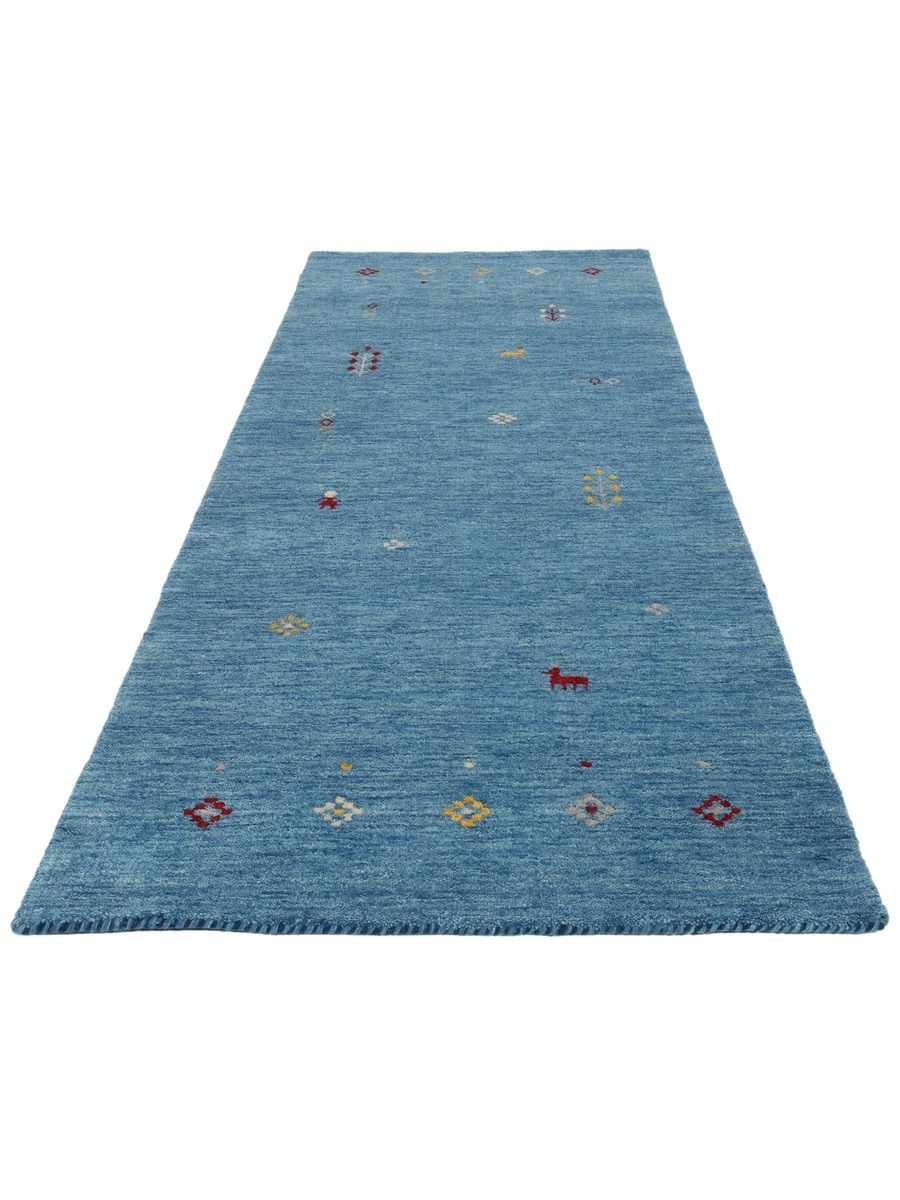 80x250 см, Индия, Габбе, Wool, синий — вид 3