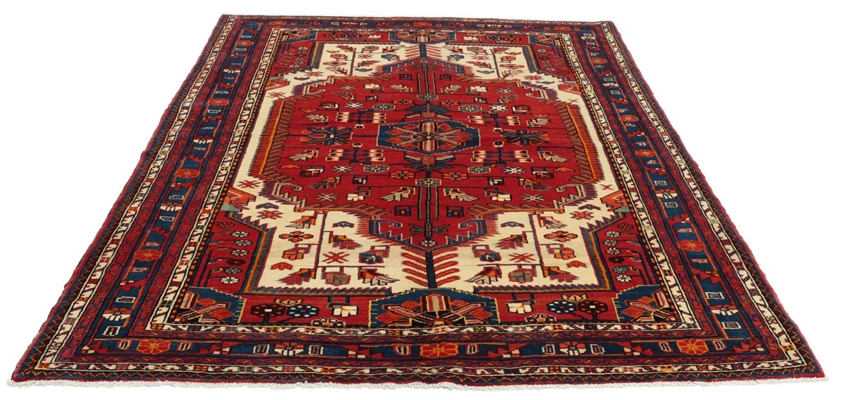 160x220 см, Иран, Хамадан, Wool, бежевый — вид 4