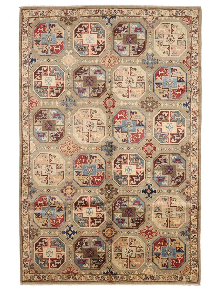 196x296 см, Афганистан, Казак, Wool, оранжевый