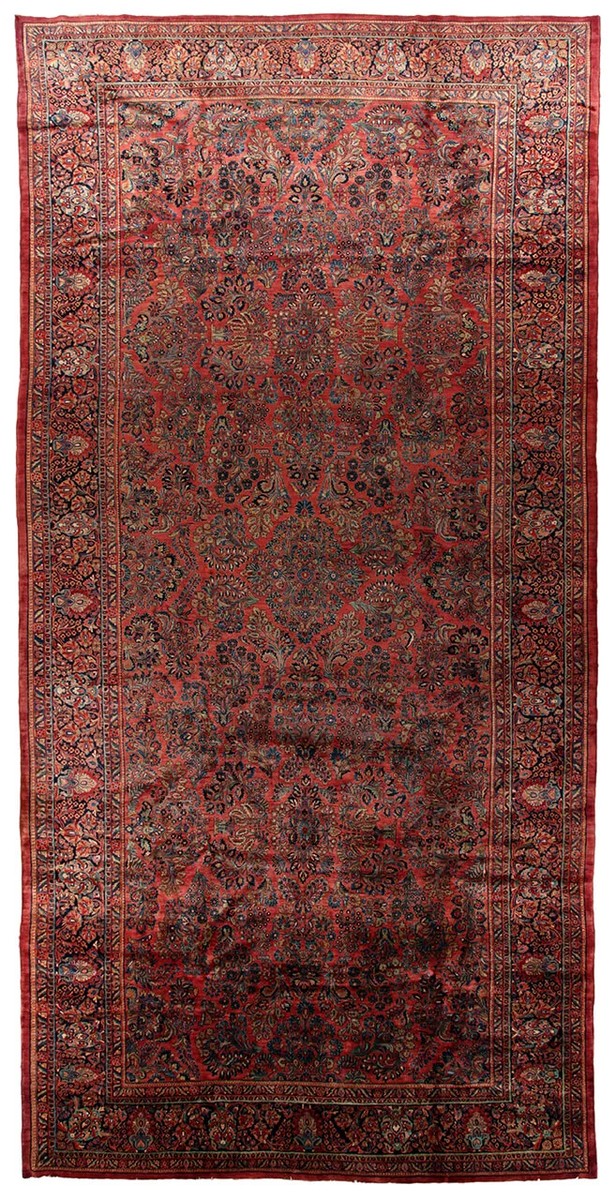 309x651 см, Иран, Сарук, Wool, красный