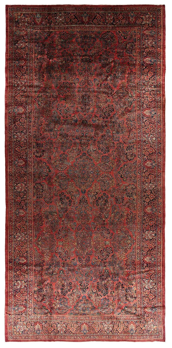 309x651 см, Иран, Сарук, Wool, красный — вид 2