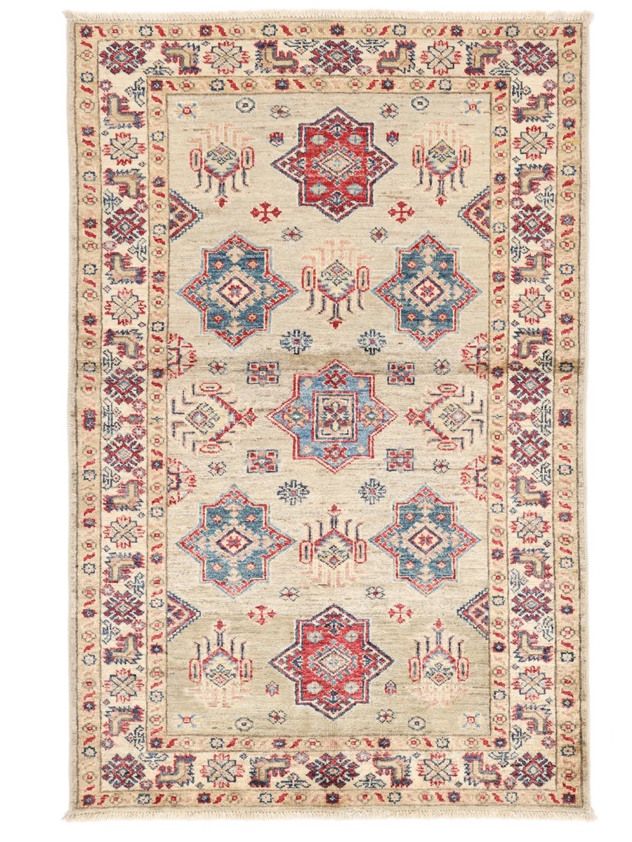 94x148 см, Афганистан, Казак, Wool, оранжевый