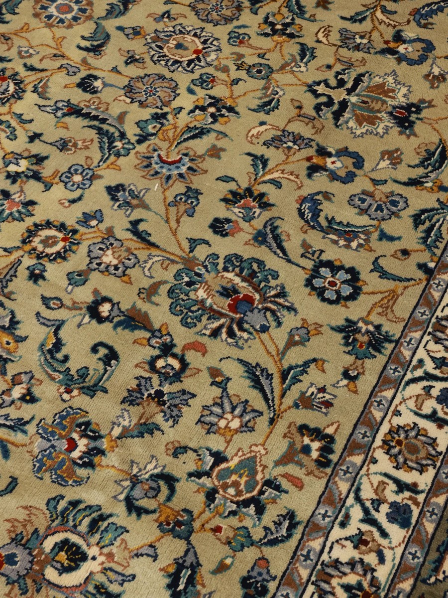 245x355 см, Иран, Кашан, Wool, жёлтый — вид 3