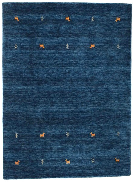 140x200 см, Индия, Габбе, Wool, тёмно-синий