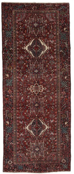 150x375 см, Иран, Хериз, Wool, чёрный