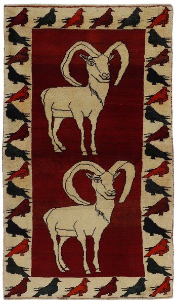 104x192 см, Иран, Кашкай, Wool, чёрный
