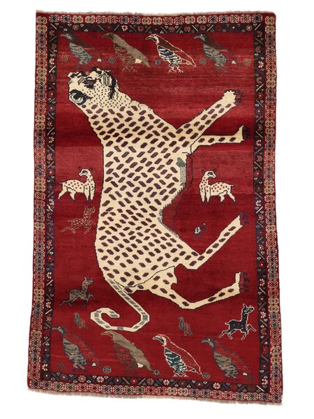124x192 см, Иран, Кашкай, Wool, красный
