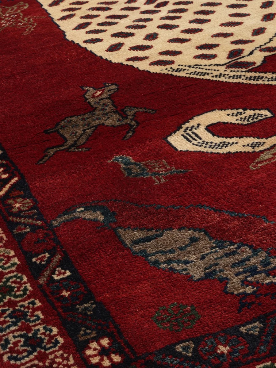 124x192 см, Иран, Кашкай, Wool, красный — вид 5