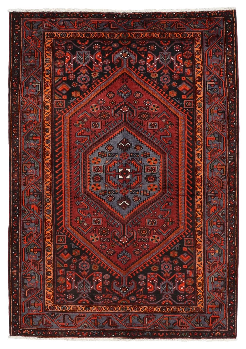155x220 см, Иран, Хамадан, Wool, чёрный
