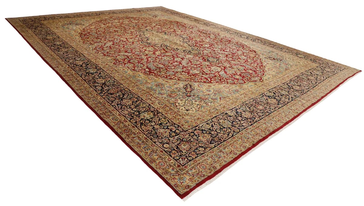 396x533 см, Иран, Керман, Wool, коричневый — вид 2