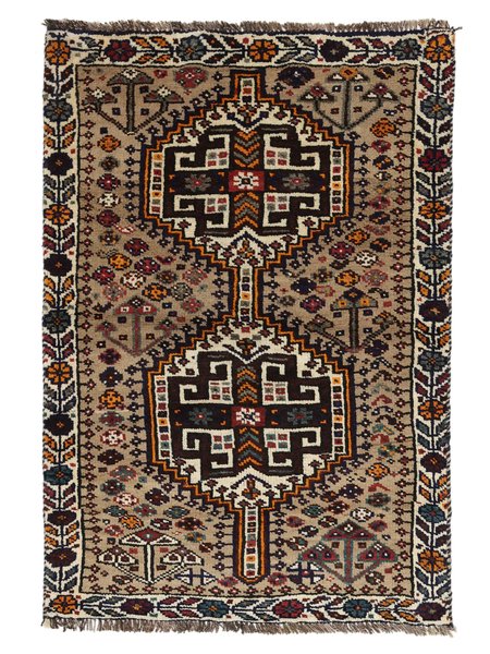 86x123 см, Иран, Кашкай, Wool, чёрный