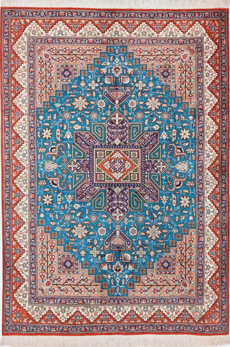 142x206 см, Иран, Шёлк, Silk, красный