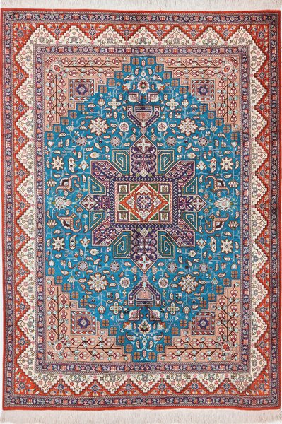 142x206 см, Иран, Шёлк, Silk, красный