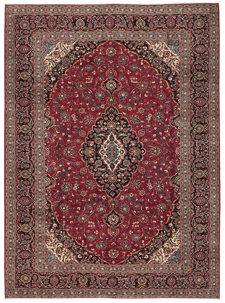 300x410 см, Иран, Кашан, Wool, коричневый